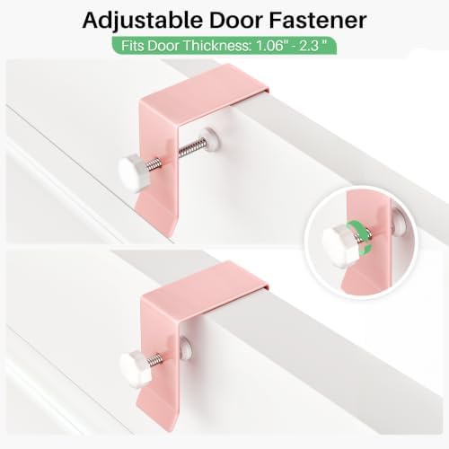 SNTD 8 Tiers Over the Door Organizer, 17" W x 6" D x 69" H, Pink - Image 3