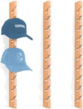 3 Pack Beech Wood Hat Rack for Wall – 10 Hooks Baseball Cap Organizer | Vertical Hats Hooks & Display Holder Storage for Entryway, Bedroom | Durable Wall-Mounted Hat Hanger | Ideal Gift by Unknown