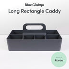 BLUE GINKGO Stackable Organizer Caddy, Long, Grey, Made in Korea - Image 2