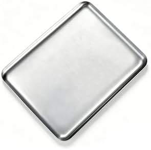 Small Stainless Steel Tray, 8x6 Inches Silver Metal Rectangular by VCREATC-VCREATEFORCUSTOMER