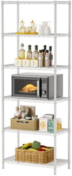 SINGAYE 6 Metal Shelves Wire Shelving Storage Shelf Adjustable Unit Pantry by SINGAYE