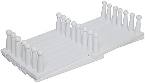 SKOLOO Accordion Wall Hanger with 22 Hooks, Modern Expandable Coat Rack Hat Rack for Wall, Solid Wooden, White - Image 6