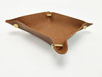 Leather Valet Tray Entryway Catchcall Tray Nightstand Organizer Storage for Wallets Watches Keys Holder Dish Bowl Coins Office Desk Accessory (Cinnamon-Crazy Horse Leather). - Image 4