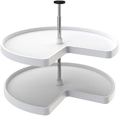 Rev-A-Shelf 32" Kidney Shaped Dual Tier Lazy Susan for Corner Base Cabinets by Rev-A-Shelf