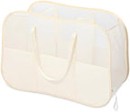 Collapsible Laundry Baskets with 3 Compartment, 150L Tear-proof Pop Up Hamper, Foldable Laundry Basket with Tote Handles, Dirty Clothes Hamper for Laundry, Bedroom, Bathroom, Dorm Beige by Bemkoo