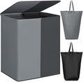 WOWLIVE Double Laundry Hamper with Lid, 154L Large Laundry Basket Organizer by WOWLIVE