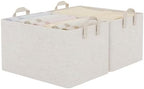 StorageWorks Linen Closet Storage Bins, 45L Storage Baskets, Beige, 2-Pack by StorageWorks