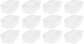 IRIS USA 12-Pack Storage Bins with Lids, 6 Quart - Crystal Clear, Shoe Boxes Stackable Containers Organize Shoes Closet Shelves, Teacher Tools Classroom Organization, Game - BPA-Free Plastic by IRISUSA