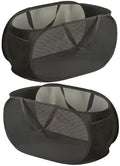2 Pcs Mesh Popup Laundry Hamper, Opening Laundry Basket,Popup Laundry Basket with Durable Handles,Foldable Pop-up Mesh Hamper Dirty Clothes Basket for Clothes & Laundry-Home Organization by LATERONON