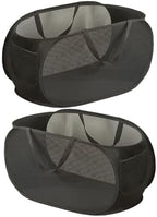 2 Pcs Mesh Popup Laundry Hamper, Opening Laundry Basket,Popup Laundry Basket with Durable Handles,Foldable Pop-up Mesh Hamper Dirty Clothes Basket for Clothes & Laundry-Home Organization by LATERONON