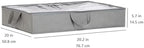 Amazon Basics Under Bed Storage Bags for Clothes, Blankets and Linens, Foldable Fabric Containers with Clear Window and Handles, 30.2" x 20" x 5.7", Gray, 2-Pack - Image 3