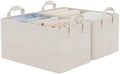 StorageWorks Fabric Storage Bins, Khaki and Beige Stripes, 2-Pack by StorageWorks