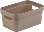 BINO | Plastic Storage Bins, 4 Liter - 4 Pack, Taupe | THE MODERN COLLECTION | Plastic Bins for Organization | Woven Storage Baskets for Organizing | Pantry Shelf Organizer Basket Container Bin - Image 6