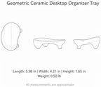 Small Item Catch-All Tray for Rings and Keys, Geometric Ceramic Organizer Dish with Raised Edges, Modern Minimalist Decor for Nightstand or Entryway (Black/White) - Image 7
