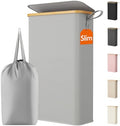 Lifewit 65L Slim Laundry Hamper with Lid and Removable Bag, Silver Grey by Lifewit