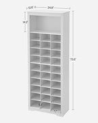 VASAGLE Tall Shoe Storage Cabinet, 10‑Tier, Holds Up to 30 Pairs of Shoes | Vertical Wood Rack, 24.8 x 12.6 x 73.7 inch, for Entryway, Cloud White, HELAN Collection ULBS273T14 - Image 7