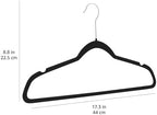 Amazon Basics Slim Velvet Non-Slip Space Saving Suit Clothes Hangers for Closet Organization, Black/Silver, 30-Pack - Image 5