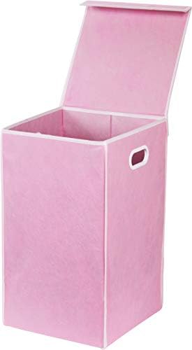 Simple Houseware Foldable Laundry Hamper Basket with Lid, Pink by SimpleHouseware