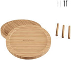 Classic Cuisine Lazy Susan – All-Natural Bamboo Round Two Tier Turntable Kitchen, Pantry and Vanity Organizer and Display with 10 Inch Diameter - Image 6