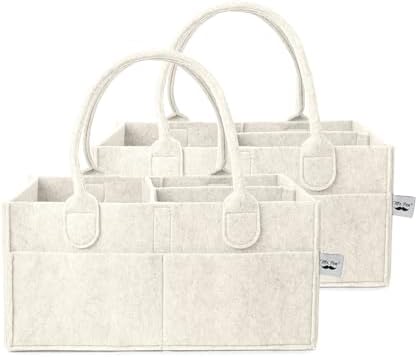 Mr. Pen- Baby Diaper Caddy Organizer, 2 Pack, Beige by MrPen