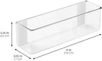 iDesign Adhesive Organizer Bin, Set of 4, Clear - Image 2