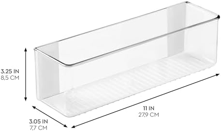 iDesign Adhesive Organizer Bin, Set of 4, Clear - Image 2