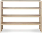 Whitmor Wood Stackable 2-Shelf Shoe Rack, White Oak, 31 inches - Image 7