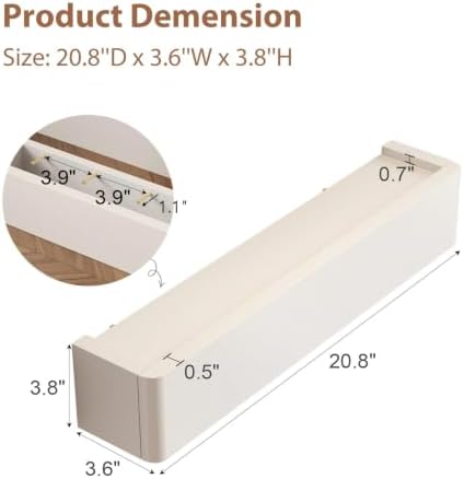 CycleCrew Solid Wood Wall Mounted Coat Rack with Shelf Hooks - Modern Floating Shelves with 5 Hidden Hooks, Heavy Duty Entryway Coat Key Holder Hanger for Hallway Bathroom Bedroom Home Decor - Image 6