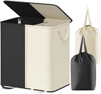 Lifewit Double Laundry Hamper with Lid, Removable Laundry Bags, White&Black by Lifewit