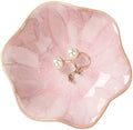 Binoster Ceramic Leaf Jewelry Dish, Pink Key Tray, Modern Jewelry Holder, Small Ring Dish, Trinket Tray, Nightstand Decor Room Decor by WELOCMETOBINOSTER