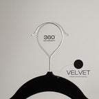 Utopia Home Velvet Hangers, Black, 30 Pack | Luxury Non-Slip Slim Pant & Coat Hangers | Strong Space-Saving Clothes Hangers | 360° Swivel Hook - Image 4