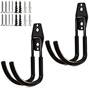 zoele Baby Stroller Hanger, 2 Pcs Black (Polyvinyl Chloride, Alloy Steel), Wall Mount, Heavy Duty Garage Tool Storage Organizer Utility Hooks, 77 lbs Weight Capacity, Stroller Holder - Image 3