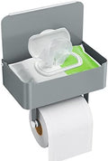 JUYSON Toilet Paper Holder, Toilet Paper Holder with Shelf, Grey by JUYSONHOUSEWARE