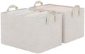 StorageWorks Linen Closet Organizers, Fabric Storage Bin, Beige, 2-Pack by StorageWorks