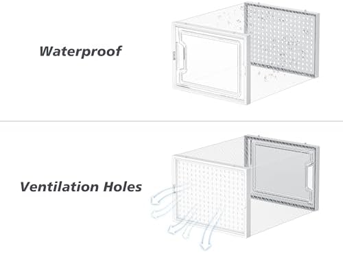 HOMIDEC XL Clear Shoe Storage Boxes, Stackable Shoe Organizer for Closet - Image 4