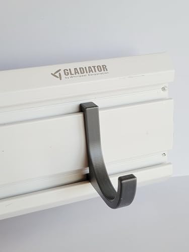 4-Pack - 3" Dia. J-Hook Set for Gladiator Gearwall and Geartrack Storage System, 20 lb Rating, Grey, Made in USA - Image 4