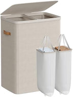 SONGMICS Laundry Basket, 170L Laundry Hamper with Lid, 2 Removable Bags by Unknown