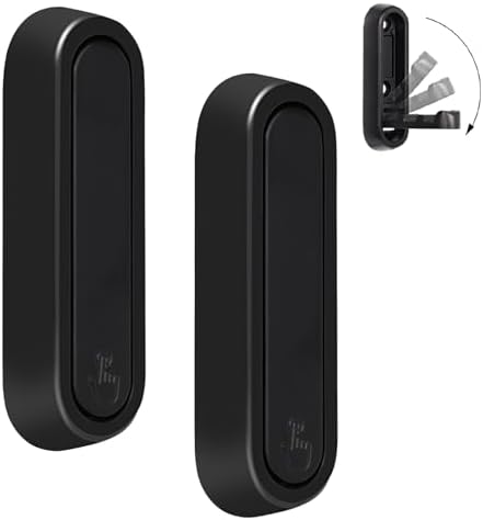 Dntorx Folding Wall Hooks, 2 Pcs Foldable Black Coat Hooks Heavy Duty Foldable Hook Bathroom Towel Hooks Robe Hooks Wall Mounted for Hanging Coat Towels Clothes Hat Bags Keys by Dntorx