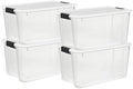 Sterilite 70 Qt Ultra™ Latch Box, Durable Clear Storage Bin w/ Lid, 6 Pack by Sterilite