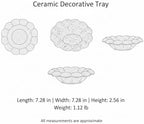 Home Organizers, Ceramic Catchall Tray for Jewelry and Keys, 7.3 Inch Square Decorative Dish for Vanity or Entryway (1 Piece) - Image 7