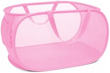 Collapsible Laundry Hamper Basket,Pop Up Mesh Foldable Bag for Laundry Room by TEGOOL