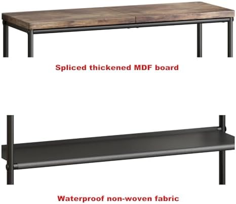 INGIORDAR 5 Tier Shoe Rack Storage Organizer Shelf Top with MDF Board - Image 6