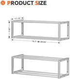 Homeiju Hanging Shoe Organizer,2 Pack Wall Mounted Shoe Rack Holds 12 Pairs,Space Saving Metal Wall Shoe Rack,Hanging Shoe Rack Shoe Holder for Small Space,Entryway,Closet,RV,Camper (Silver) - Image 3