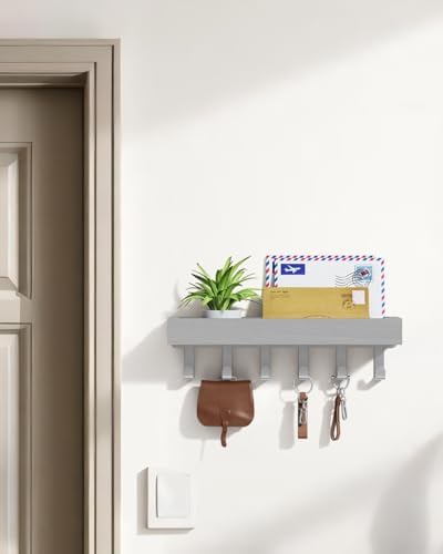 Key Holder Wall Mount Magnetic Adhesive - Key Hooks Rack with shelf - Image 2