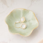 Mecaikru Ceramic Trinket Dish, 4in Ring Tray with Kiln Glaze Jewelry Dish - Image 2