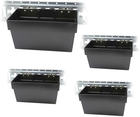 (4 Pack) Heavy Duty E-Track Storage Bin for E-Track Systems - Large E-Track Basket Organizer for Trucks, Enclosed Trailer, Garage, Vehicles - E-Track Accessories for Enclosed Trailer by MyteeProducts
