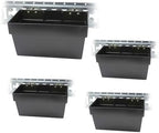 (4 Pack) Heavy Duty E-Track Storage Bin for E-Track Systems - Large E-Track Basket Organizer for Trucks, Enclosed Trailer, Garage, Vehicles - E-Track Accessories for Enclosed Trailer by MyteeProducts