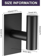 VAEHOLD Wall Towel Hooks, Heavy Duty Sticky Holder Waterproof Towel Hooks for Hanging Coat, Clothes, Closet Hook Wall Mount for Kitchen (Black, 4 Pack) - Image 3