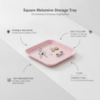 Square Storage Tray for Desk and Entryway Organization - Durable PP Catchall Dish for Keys, Coins, and Jewelry (7.5 x 7.5 Inches) - Image 4
