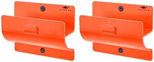 Ladder Hangers for Garage Wall Set of 2 - Orange Hooks for Shed & Garden by Alworg